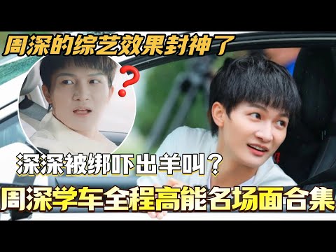 周深被绑教学吓出羊叫？花式挂科挂出综艺感！深深学车全程高能名场面合集！综艺效果封神了！#周深 #zhoushen #综艺 #搞笑 #奔跑吧13