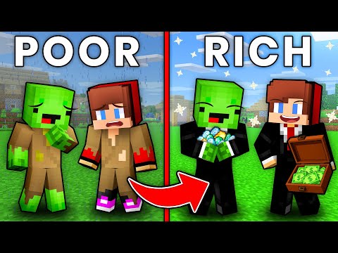 JJ and Mikey : From POOR to RICH Evolution in Minecraft - Maizen