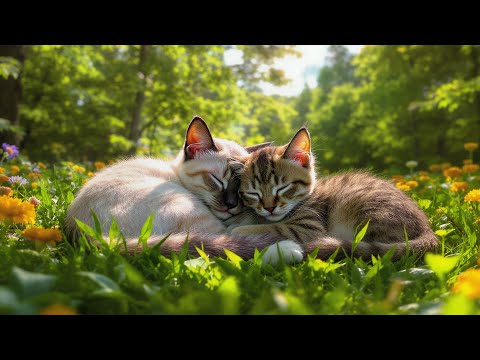 🐱(No Ads) Relaxing Cat Music for Deep Sleep 🌙 | Anti-Anxiety Sounds & Cat Purring Therapy 🎶