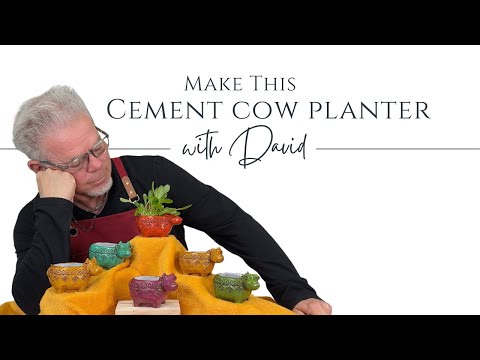 Make This ADORABLE Cement Cow Planter From An Amazon Mold!