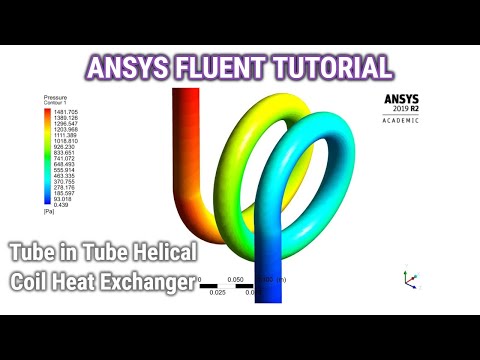 ANSYS Fluent Tutorial | Tube in Tube Helical Coil Heat Exchanger  | ANSYS 2019 R2