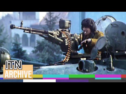 Romanian Revolution | Intense Fighting for Bucharest TV Tower | Previously Unseen Footage (1989)