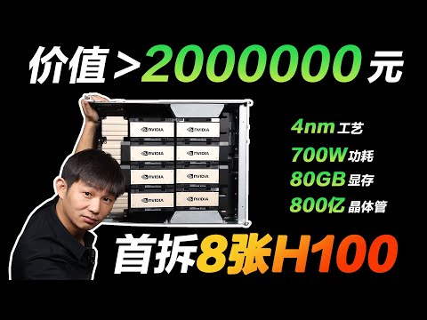 賽博金條？我們找來8張H100！總價值超過200萬！還把它拆了！ #超威 #SuperMicro