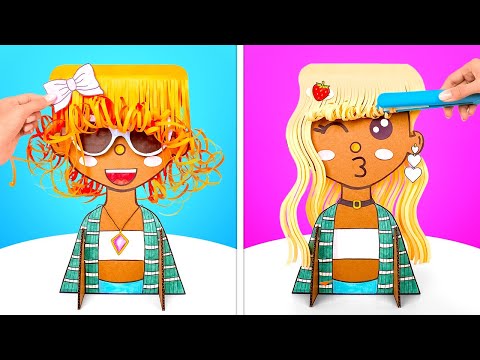Beauty Salon For Paper Dolls || Hair And Makeup For Paper Dolls