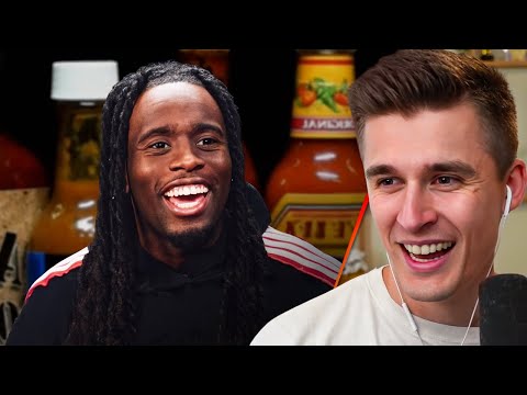 Kai Cenat on Hot Ones Is Hilarious