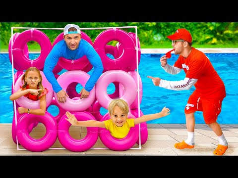 Chris aprende a seguir as regras para brincar na piscina