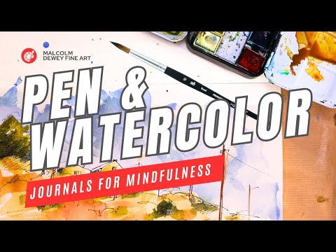 How to Relax with Illustrated Journals: Watercolor, Pen Demo