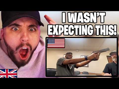 Brit Reacts to Brit visits America and Shoot Guns for the First Time!