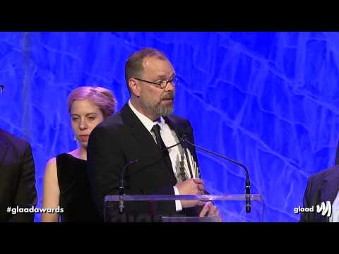 David France and Peter Staley accept for How to Survive a Plague at the #glaadawards