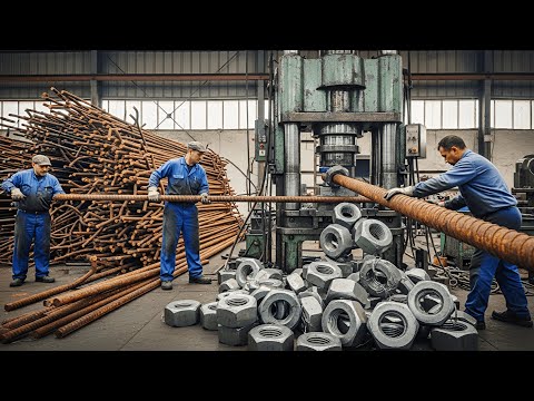 Hex Nut Bolt Manufacturing Process With Amazing Metalworking Factory | How It's Made Nut Bolt