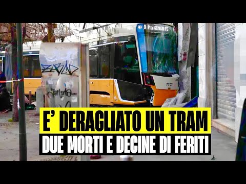 BREAKING NEWS: A TRAM DERAILED IN MILAN: TWO DEAD AND DOZENS INJURED. RESCUE ASSISTANCE AT THE SC...