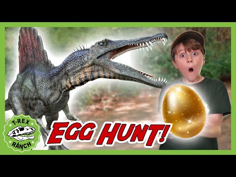 Dinosaur Easter Egg Hunt! Mystery Dino Hunt! T-Rex Ranch