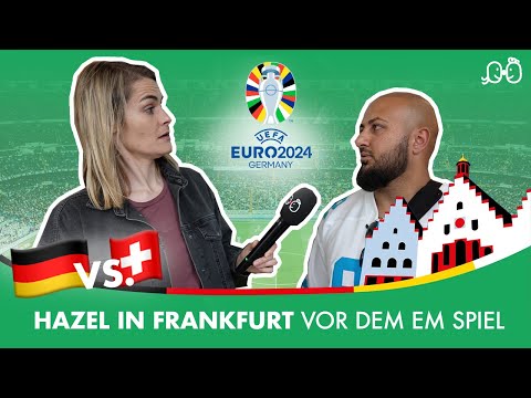 Hazel in Frankfurt vor dem 🇩🇪🇨🇭Spiel