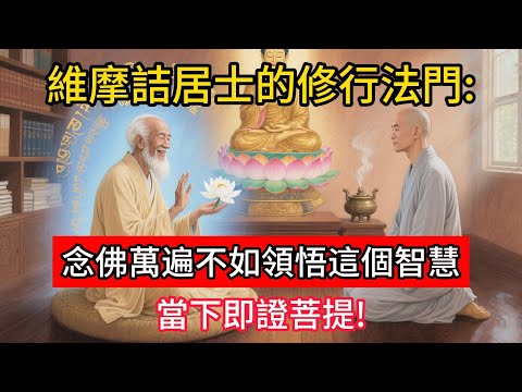 維摩詰居士的修行法門：念佛萬遍不如領悟這個智慧，當下即證菩提！#佛學 #正能量 #菩提解脫道 #佛教文化 #佛教故事 #人生感悟
