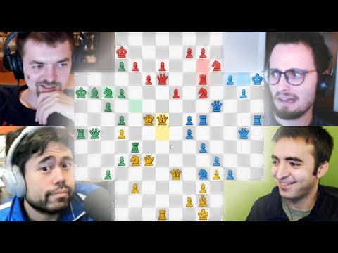 Hikaru, Agadmator, & GothamChess Can’t Handle All My Queens | 4 PLAYER CHESS