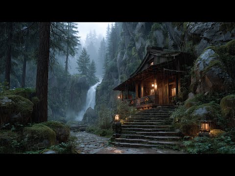 Relaxing Sleep Music + Insomnia | Rain Sounds in Dark Night for Deep Sleeping