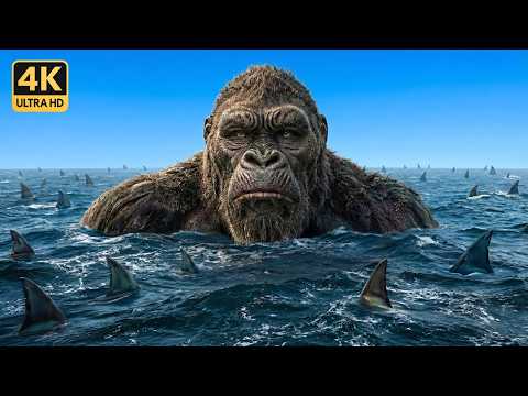 KING KONG vs METAL-EATING SHARKS: Insane Ocean Battle Against Millions of Sharks! | King Kong Movie