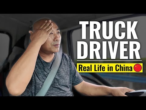 Day in the Life of a Chinese Cold Chain Truck Driver | long hours trucker delivery job real working