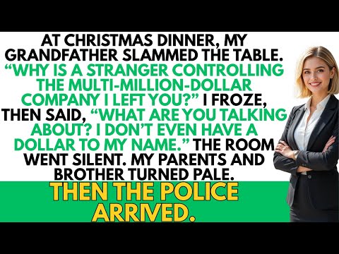At Christmas dinner, my grandfather accused a stranger of theft—then the police walked in at once...