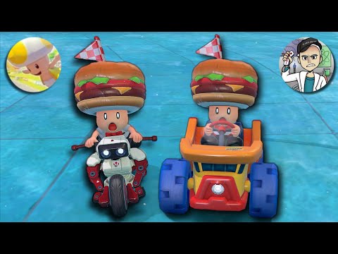 Me & Poofesure lowkey crashing tf out at Mario Kart