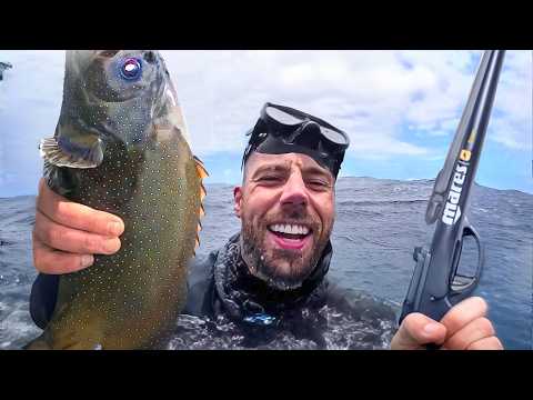 WILD Spearfishing in HAWAII (Catch & Cook)