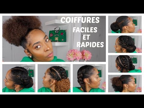 COIFFURES RAPIDES ET FACILES / CHEVEUX CRÉPUS BOUCLÉS FRISÉS!!