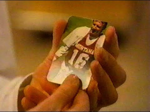 1995 Mervyns ad Joe Montana collectable trading cards