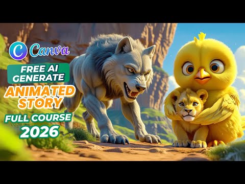 Full and Effective Course – Create a Viral 3D Pixar Style Animation Story Video with Canva Pro Free