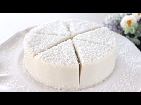 [cc] Stir and stir ❗️10 minutes dessert [Coconut Milk Cake] is delicious and fast!