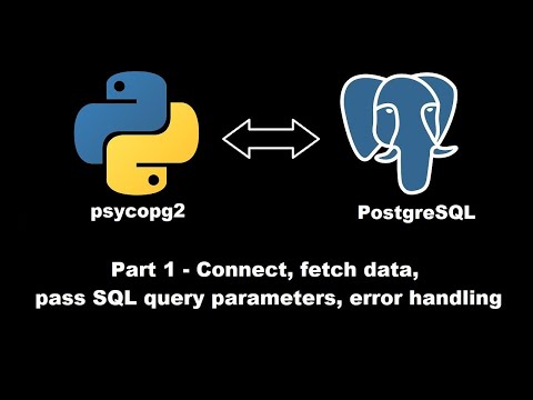 psycopg2 python Connect, fetch data, pass SQL query parameters, error handling