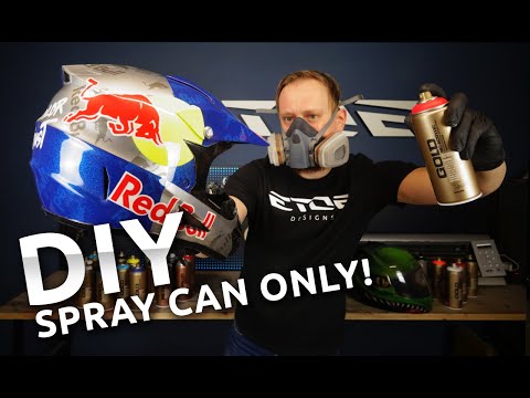 spray paint a helmet with spray cans only