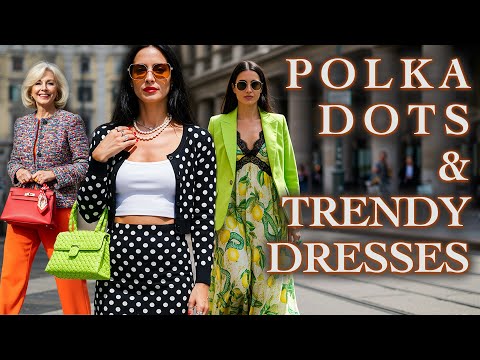 🇮🇹 Italian Spring Fashion: POLKA DOT Outfits & Chic Dress Ideas. MILAN STREET STYLE