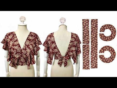 Sew in 10 Minutes With 1m Fabric 💥 Very Easy Butterfly Blouse Design