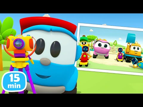 Машинки собрали фотоаппарат и устроили фотосессию! Веселые мультики Грузовичок Лева для детей