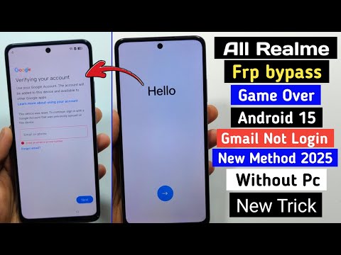 All Realme Game Over FRP Bypass Android 15 ✓ New Method 2025 ( Without PC ) Gmail Not Login 