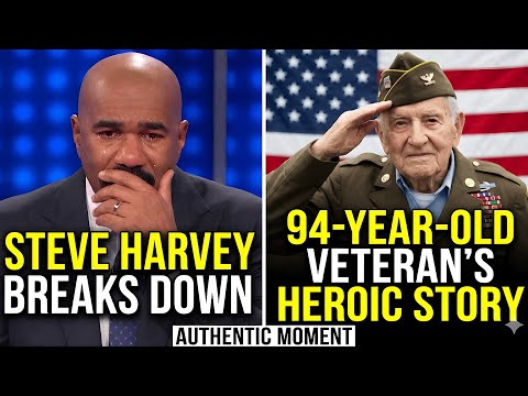 Steve Harvey BREAKS DOWN as 94-Year-Old Veteran Tells His Heroic Story