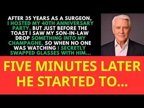 At my 40th anniversary party, my son-in-law drugged my champagne — i switched glasses...