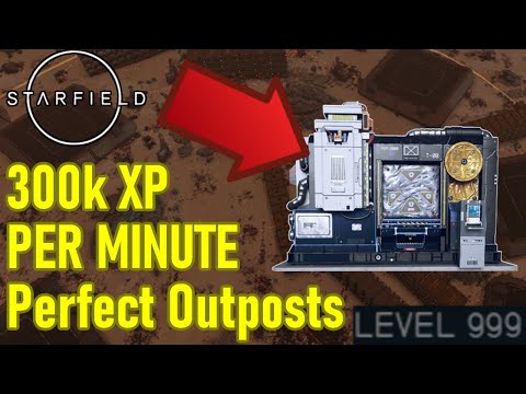 300k xp PER MINUTE, PERFECT end game outpost setup, infinite money, Starfield xp farm outpost guide