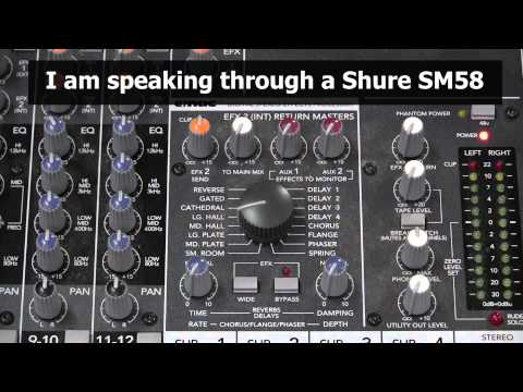 How to use a mixer's internal effects processor