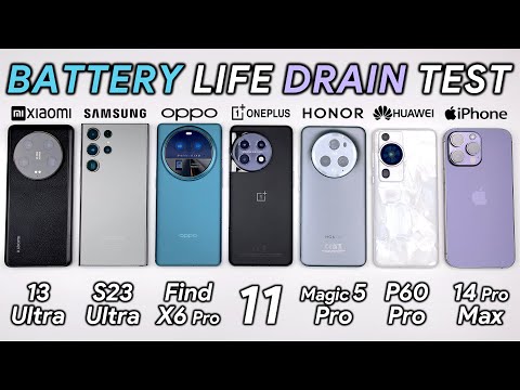Xiaomi 13 Ultra vs Samsung / OPPO / OnePlus / HONOR / Huawei / iPhone Battery Life DRAIN Test!