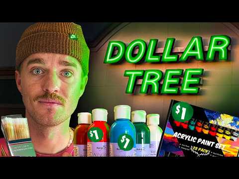 I Try Using DOLLAR STORE Supplies to make a Gallery Worthy Art Piece...