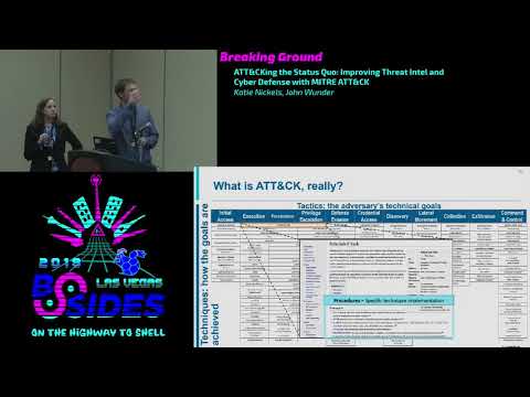 BG - ATT&CKing the Status Quo: Improving Threat Intel and Cyber Defense with MITRE ATT&CK - Katie Ni