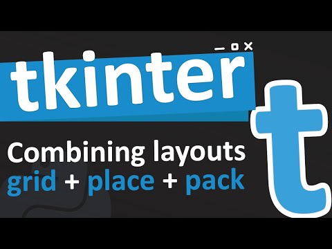 Combining tkinter layout methods (pack + grid + place)