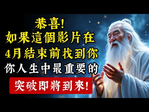 恭喜！只有0.1%的人能在4月結束前看到這個影片，你人生中最重要的突破即將到來！