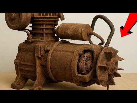 Rusty Air Compressor Restoration | Amazing Antique Machine Transformation