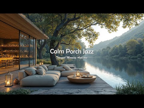 Calm Porch Jazz Ambience For Relaxing | Soothing Jazz Background Music By The Lake To Stress Relief