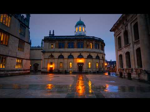 Walking in the Rain | Oxford, England 4K