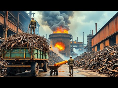 The Interesting Process of Recycling Scrap Metal into Strong New Iron Products | How it's Made