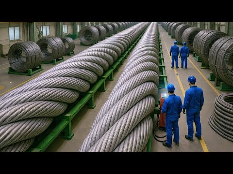 Inside the Steel Cable Factory | The Complete Process of Making Steel Cables (Full Process)
