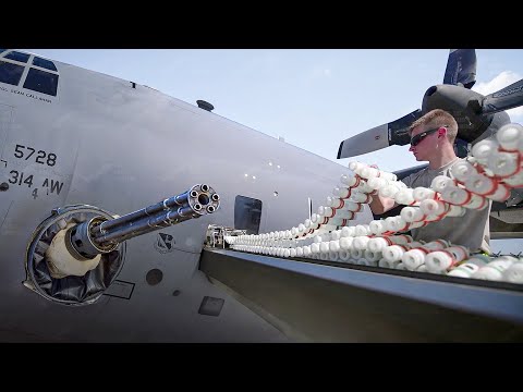 Loading Monstrously Powerful US AC-130 Gunship With Tons of Ammo